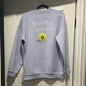 LULULEMON WOMENS TENNIS MEET YOU COURTSIDE Crewneck Sweatshirt 🎾 - MEDIUM